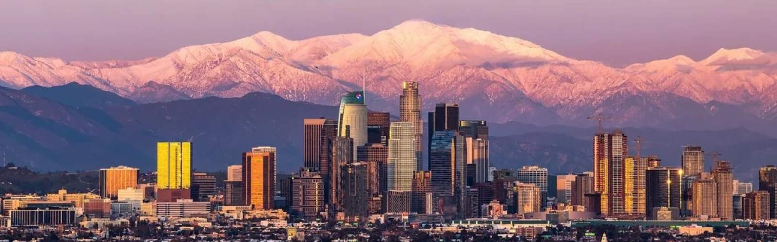 Skyline of downtown los angeles photo